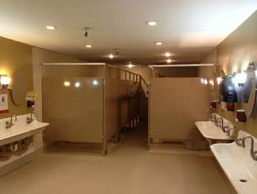Commercial Bathroom Phase 1 Before, During, After