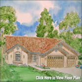 Wild Flower West Homes - Plan #3 Plan #3 is 2,334 square feet with four bedrooms and two and a half bathrooms. It has a large entry court with a covere