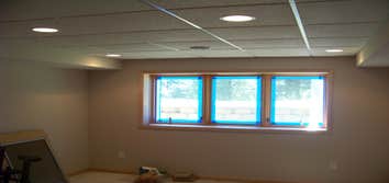 Finished Basement Finished a basement, framing, sheetrock, bathroom tile, bathroom vanity, ceiling tile, trim, doors and hardware.