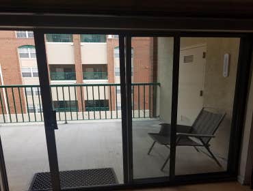 BEFORE: Sliding glass doors repair