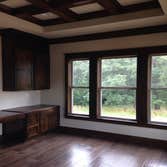 Stained trim in office
