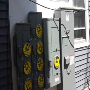 service upgrade Moved all the meters from the bsaement to outside the building