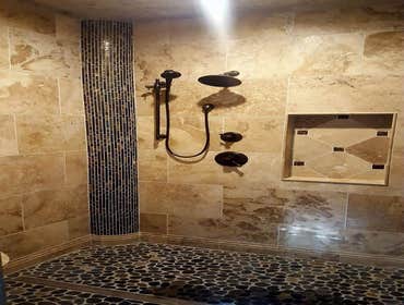Custom shower install