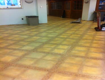 VCT on a 90 in a basement