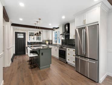 Kitchen Remodel - Landing, NJ For this kitchen remodel, we removed the wall between the kitchen and dining area creating an open floor plan. We added a