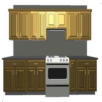 Kitchen Cabinet, Sink, and Faucet