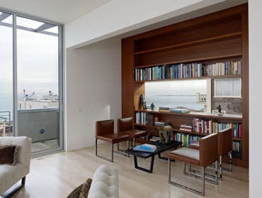 Telegraph Hill Residence, San Francisco, CA This project further modernizes the interior of a prominent 1980s concrete home originally designed by TLMS