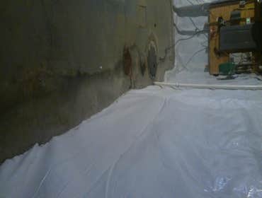 Inside french drain