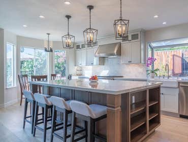 Kitchen remodeling San Carlos This kitchen remodel in San Carlos features a bright and open design with prefabricated cabinetry, quartz countertops, mo