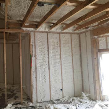 INSULATED WALLS AND ATTIC