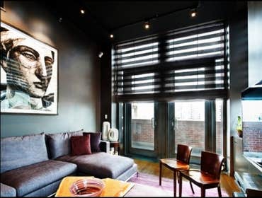 Washington Square Penthouse A white four bedroom residence was transformed with Tori Gates red and neutral browns from nature. A Japanese aesthetic enh