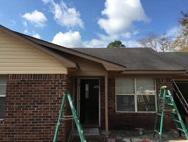 Paint soffit and new vinyl sid