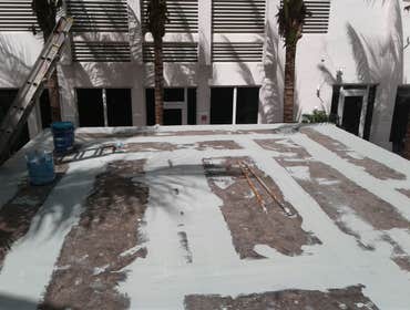 Gr Bch Hotel/ Miami Beach- Cabana Bar Roofing w/ Hydrostop Elastomeric Coating