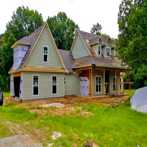 In-Progress of Exterior for Custom Home Build