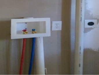 Washer box installation