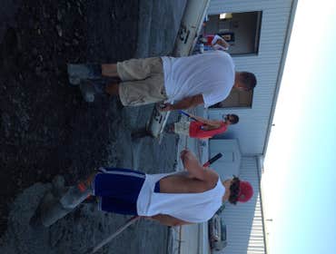 Concrete parking lot