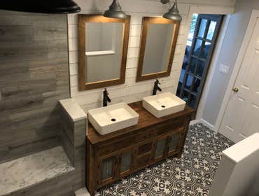 Photos by Elite Building and Remodeling #1 Rustic Bathroom