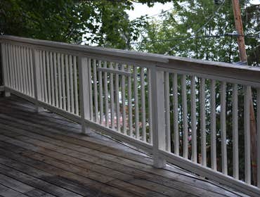 Deck Painting Prep surfaces for Painting
Power wash all surfaces
Paint Flooring and Railings