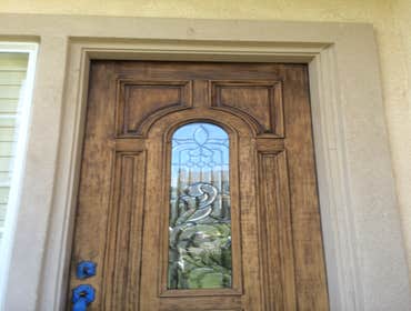 Refinish ext. door (before)