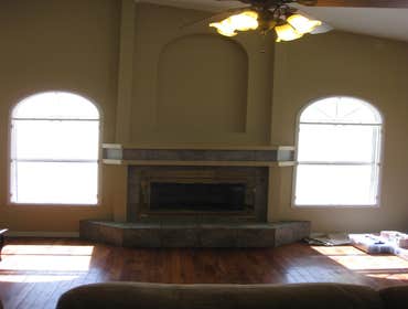 BEFORE -- Fireplace Refacing