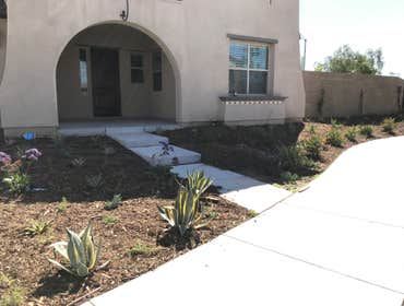 Irvine backyard and front yard