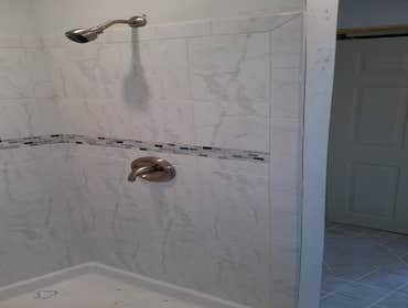 Ceramic tile shower
