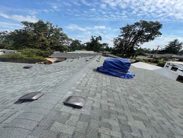 Completed roof with proper ventilation