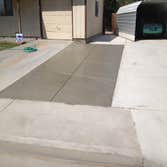 Concrete driveway