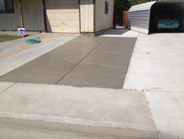 Concrete driveway