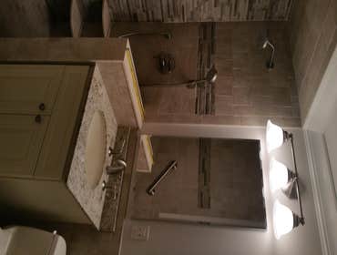 Complete Bathroom Renovation Complete renovation service and design by A Team Creations,llc.