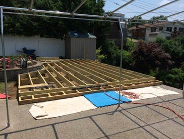 24' x 17' Deck Frame Work