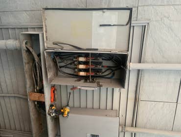 Photos by J'S Electric Electrical Contractors LLC #2 Disconnect replacement. Old disconnect was heating up causeing wires to arch due to improper insta