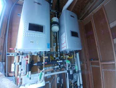 Tankless above commercial R/O