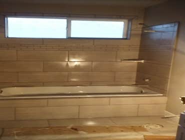 Guest shower on Camano Island.