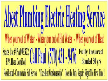 Abest Plumbing Electric Heating Well Service Project