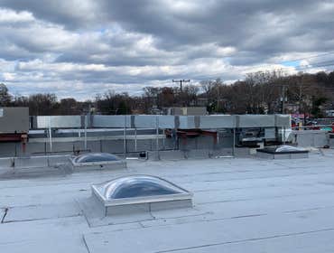 Roof package unit installation and ductwork
