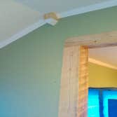 Painting wood beams