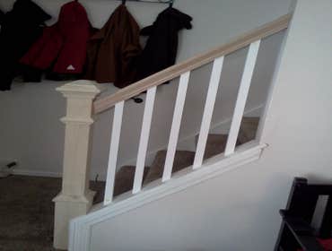 New railing and spindles