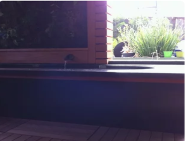 Redwood Concrete Outdoor Kitchen