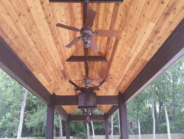 Outdoor kitchen wiring. Leds