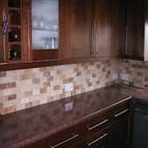 Kitchen Travertine backsplash - Bathroom tile-deck