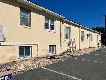 Daycare Exterior Painting On this project we gave this daycare a new makeover making it really stand out with the color the customer chose!!