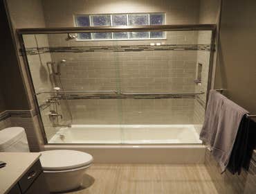 I Need My Space! These days, I can count on my boomers wanting his and her bath suites. Giving this tub/shower combo bath a 'spa like' experience makes