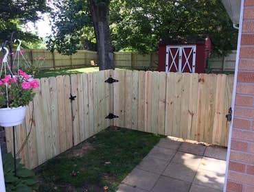 Wood fencing
