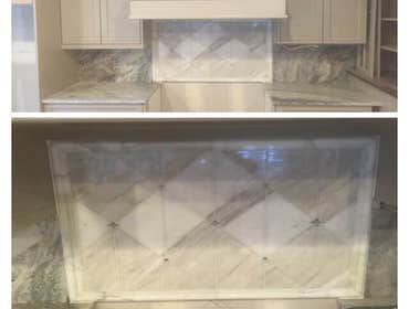 Custom kitchen backsplash