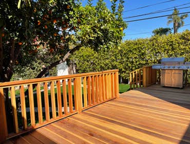 Summer Backyard Retreat Inspired by the year-long perfect weather enjoyed in Southern California, we constructed a backyard retreat for this family to 