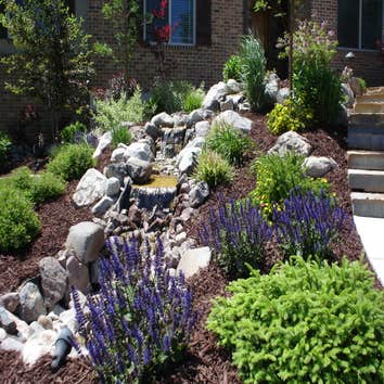 Natural pondless waterfeature