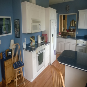 Stain-To-Paint Cabinets Done