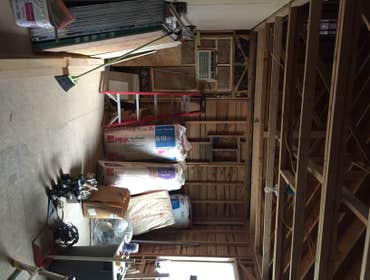 Photos by Barron Roofing, LLC #2 Remodeling of a livingroom in Artesia, NM
Home built in 1950's
Gutted entire living room
Installed new Sheetrock
Tape 