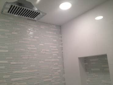 All white shower